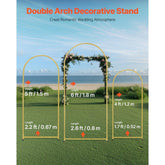 Metal Arch Backdrop Stand Set of 3 Stand with Case Connection for Wedding